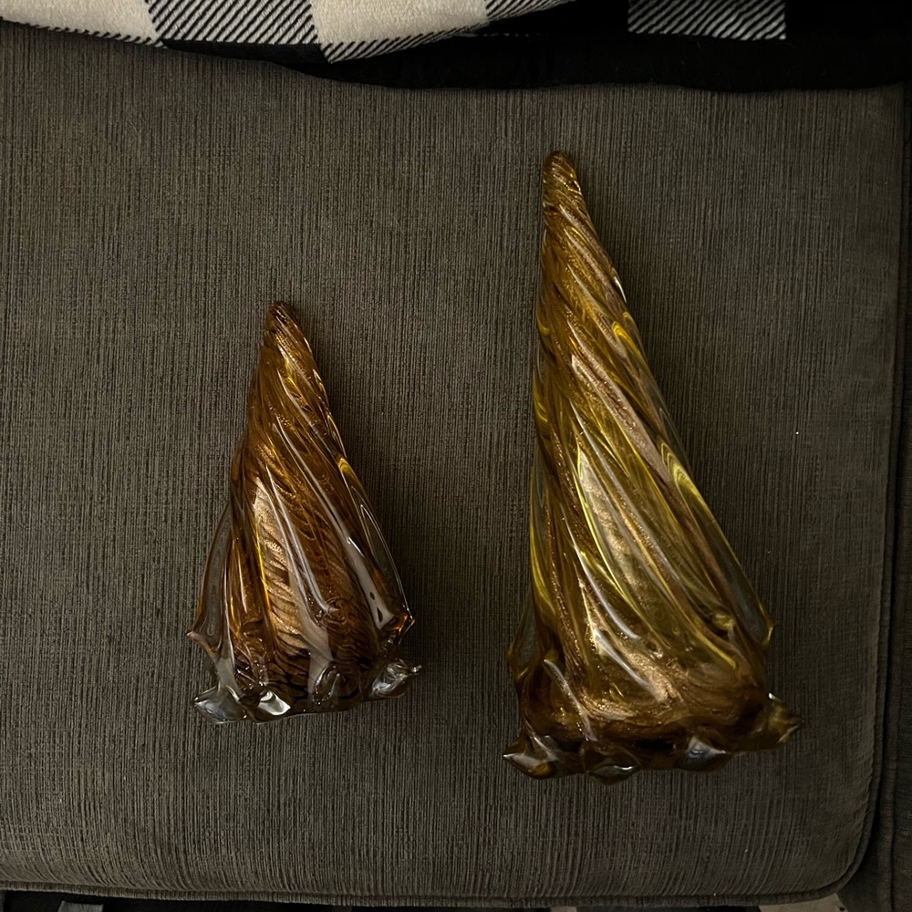 Pier One Glass Golden Christmas Trees